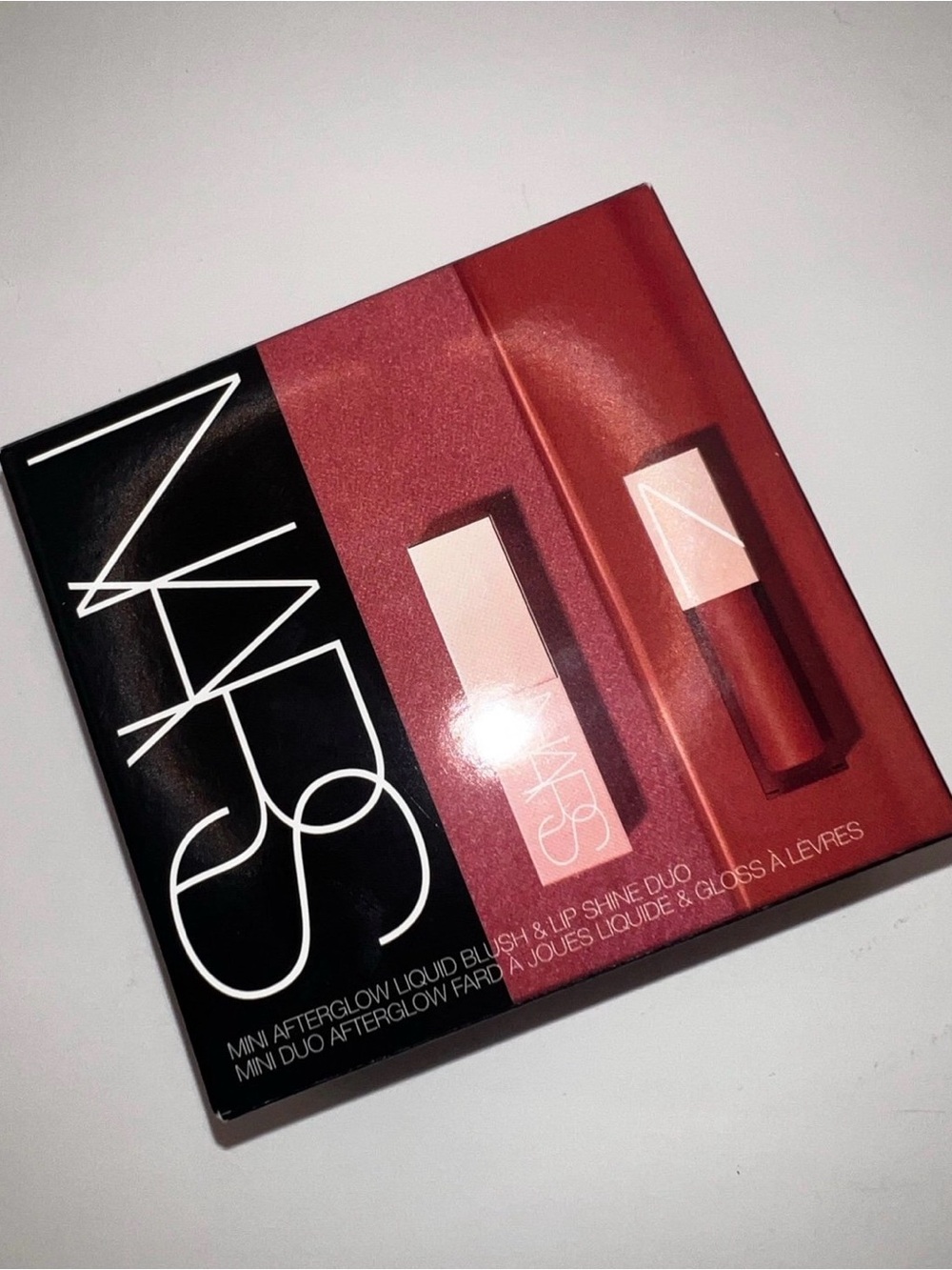 NARS mini afterglow liquid blush & lip shine DUO gift set